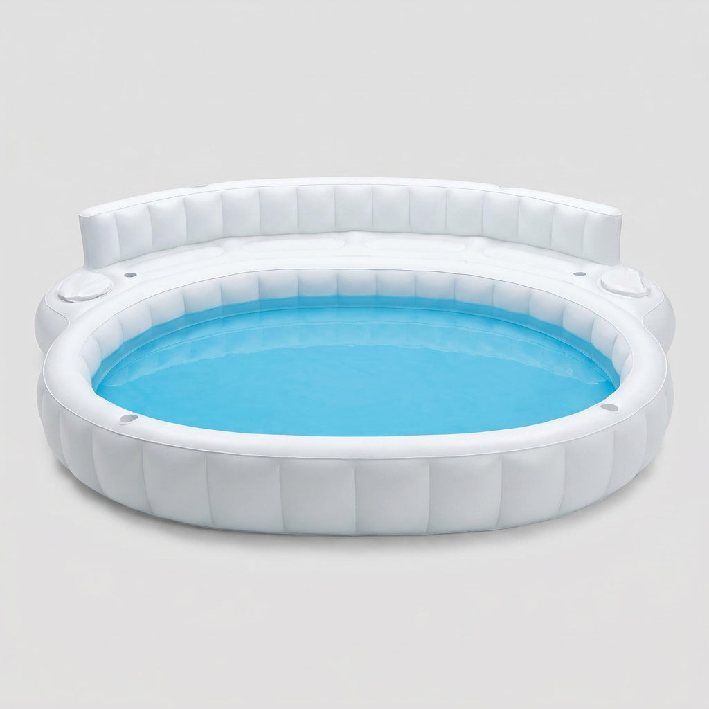 Backyard Inflatable Lounge Pool with Drink Cooler