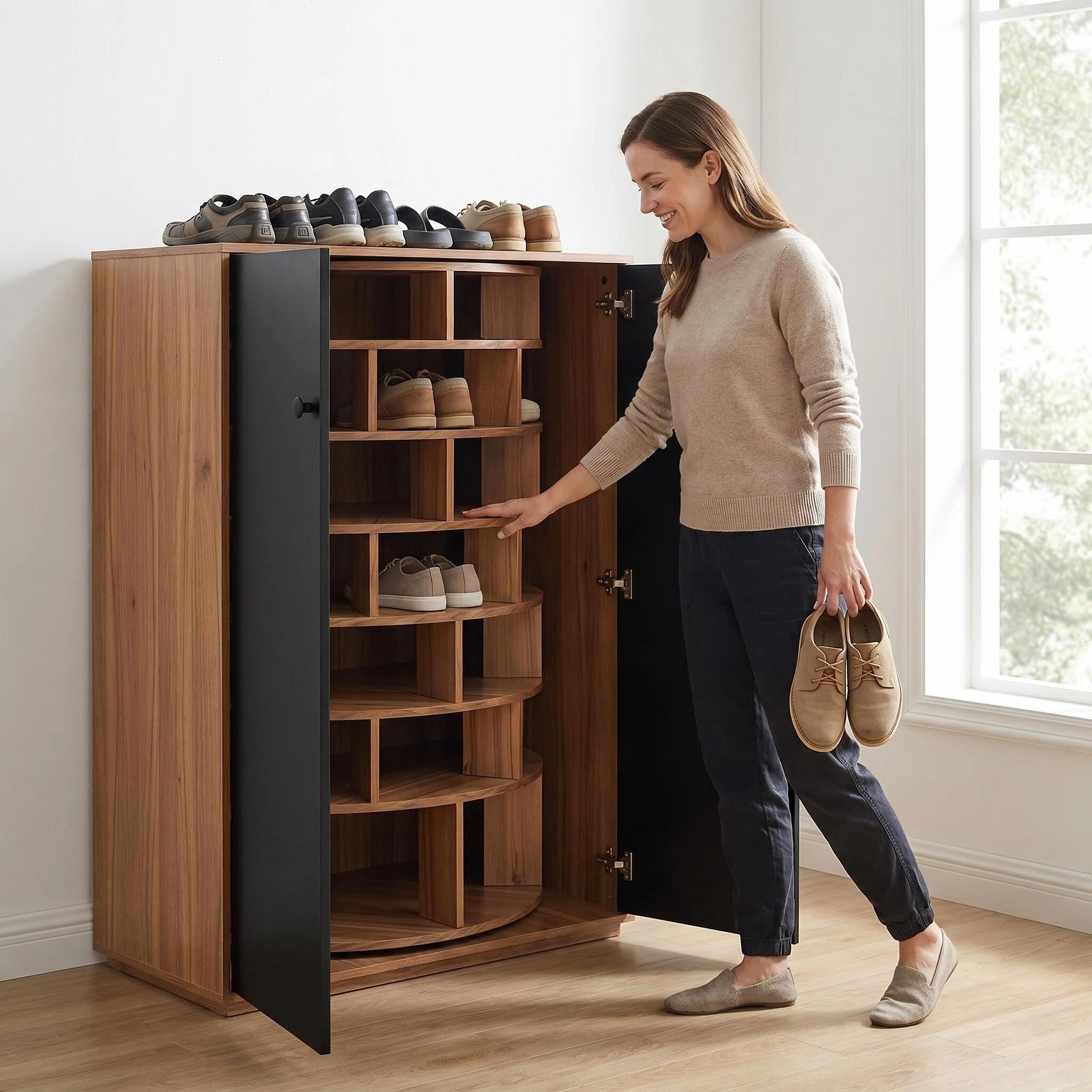 Rotating  Shoe Storage Cabinet
