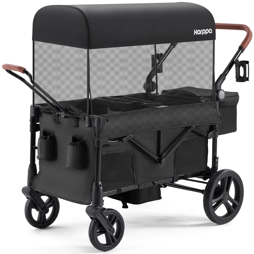 Kids Foldable Wagon Stroller with Canopy