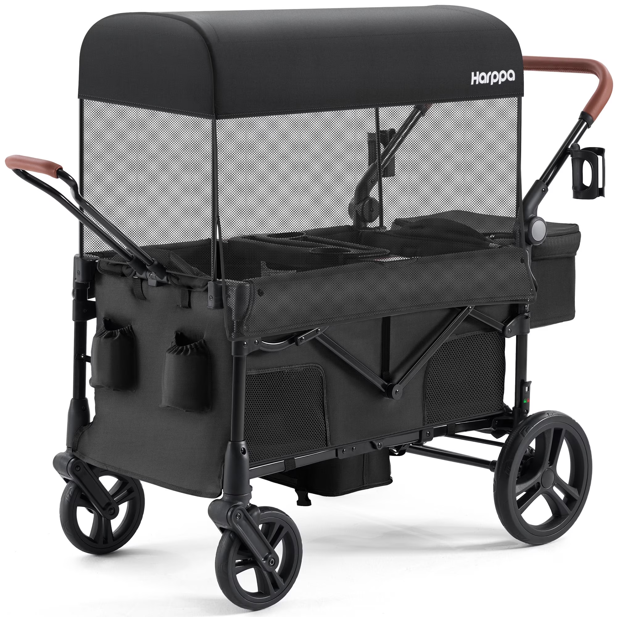 Kids Foldable Wagon Stroller with Canopy